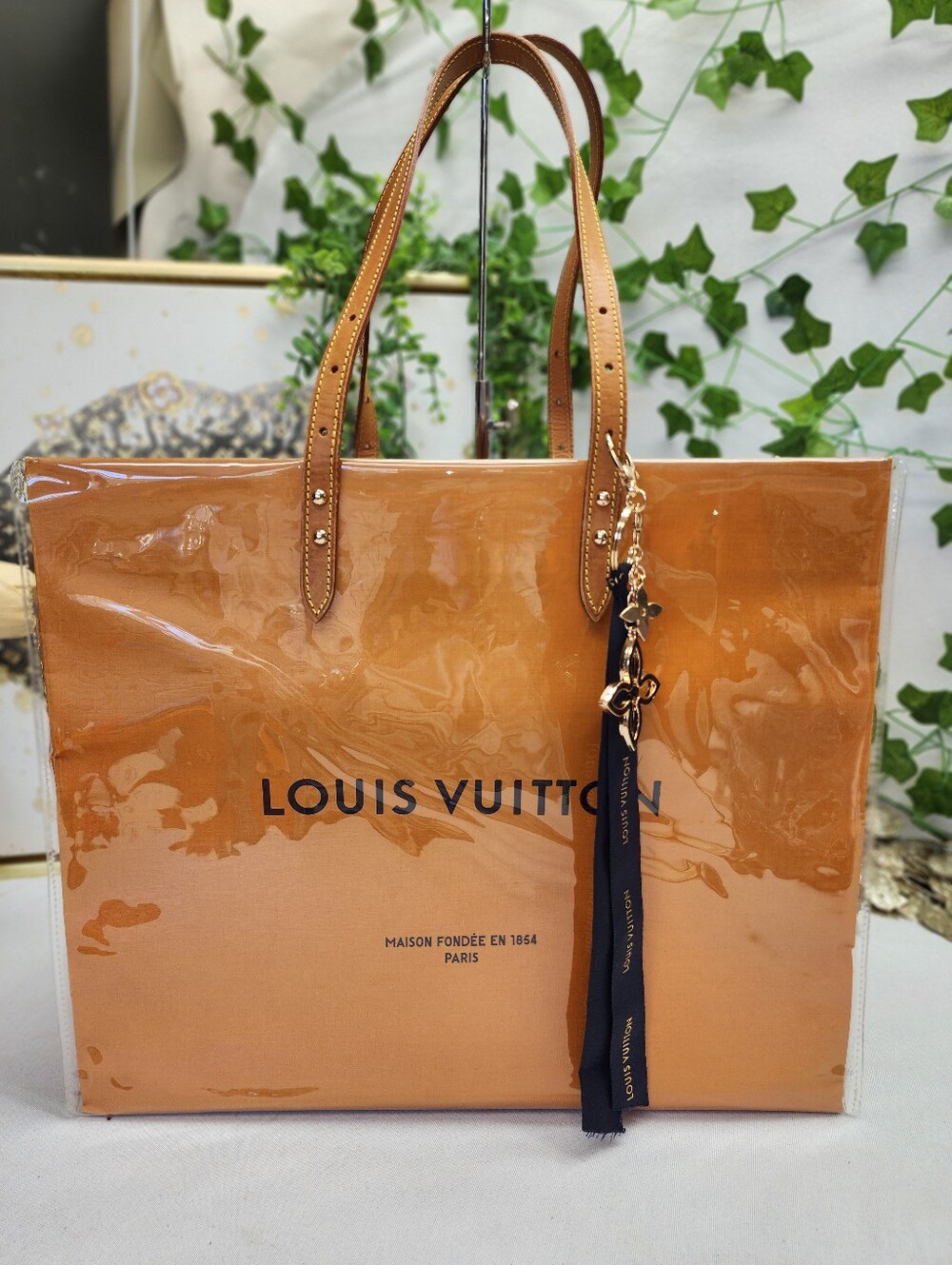 Authentic Louis Vuitton Limited Retail Shopping Bag W/ Authentic Straps In PVC